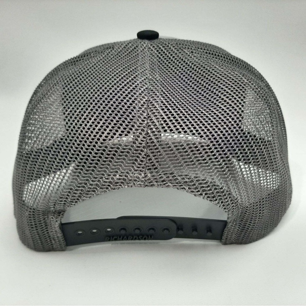 John Deere Richardson 112 Embroidered Patch Trucker Mesh Snapback Hat Cap Black - Picture 4 of 4